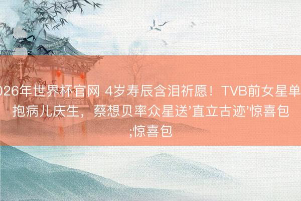 2026年世界杯官网 4岁寿辰含泪祈愿！TVB前女星单手抱病儿庆生，蔡想贝率众星送'直立古迹'惊喜包